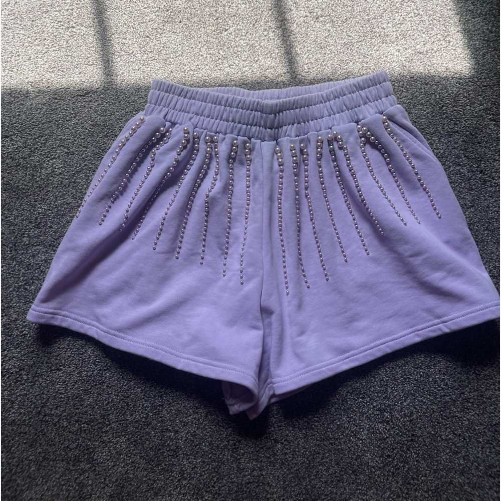 Queen of Sparkles purple shorts